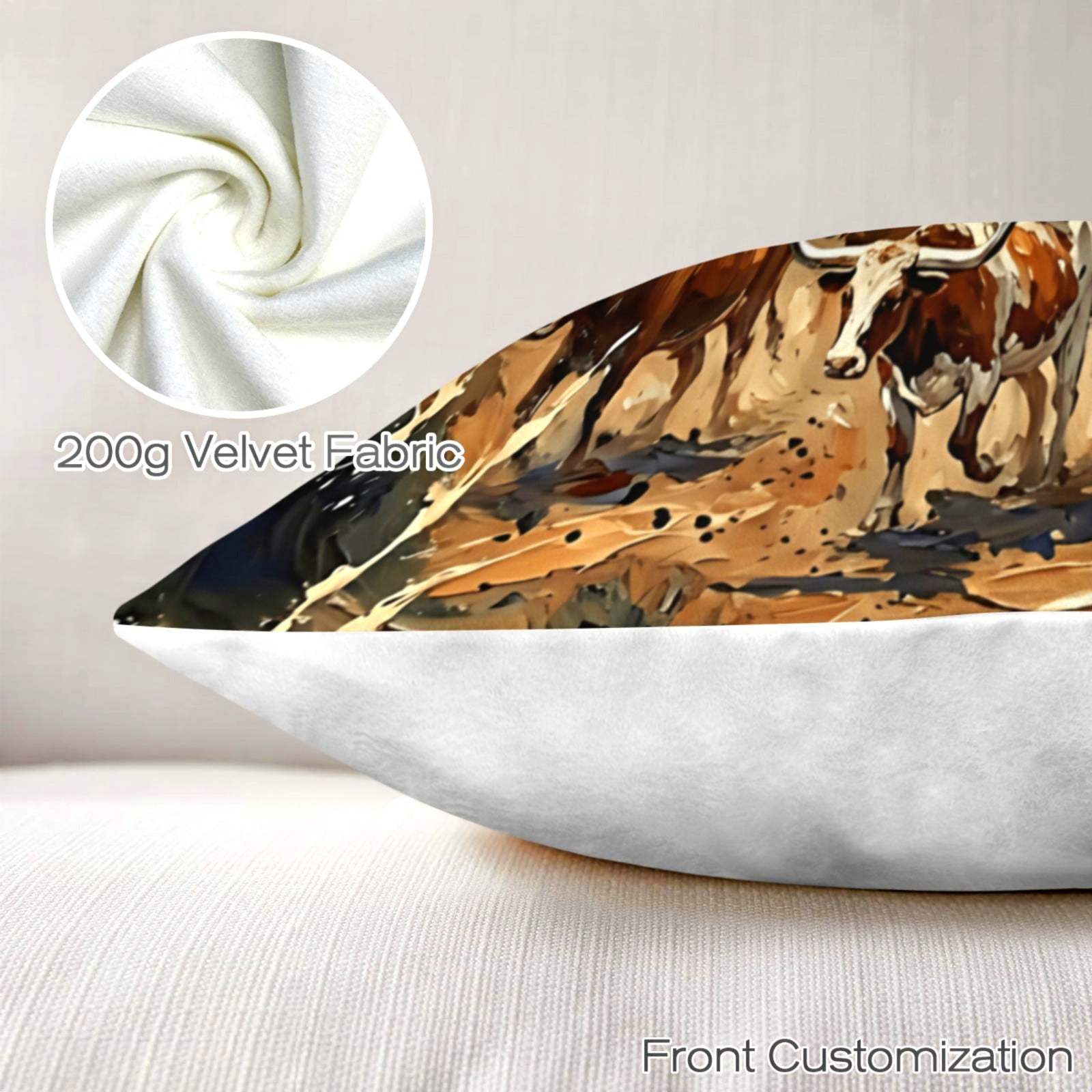 Baha Ranch Cattle Rancher Velvety Soft Pillow Case Made in America Baha Ranch Western Wear