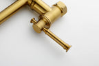 Wall mounted Pot Filler Faucet, Modern Brass Pot Filler Two-Attachment Wall Mount Folding Kitchen Pot Filler Swing Arm
