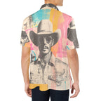 Baha Ranch Retro Pop Western Cool Cowboy Polo Shirt Baha Ranch Western Wear