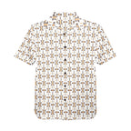 Baha Ranch White Aztec Hawaiian Shirt Made in America Baha Ranch Western Wear