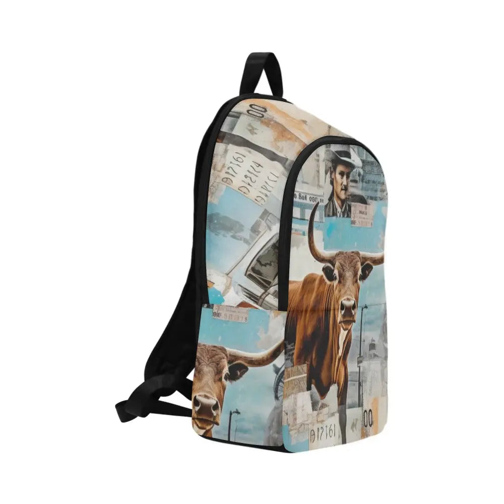Vintage Bull Collage Western Backpack Baha Ranch Western Wear