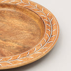 Handcrafted 13' Wood Charger Plate  Wooden Dinning Placemat Artisan Wood Tableware