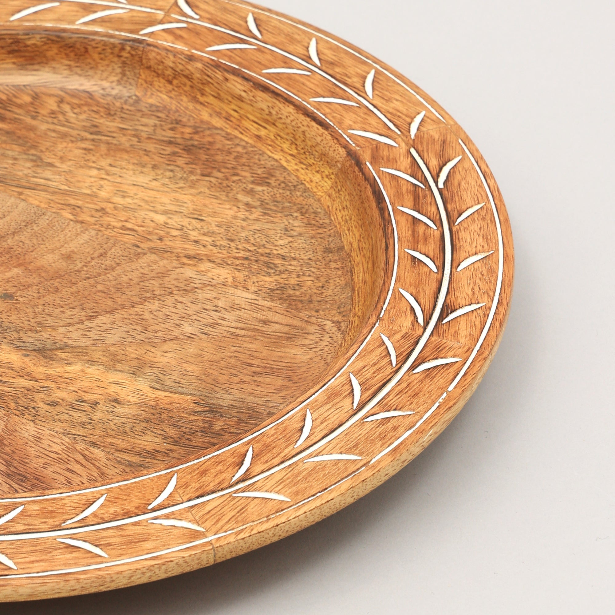 Handcrafted 13' Wood Charger Plate Wooden Dinning Placemat Artisan Wood Tableware