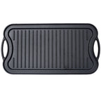 Pre-Seasoned Cast Iron Reversible Rectangular Grill/Griddle, Black,20inch x 10inch