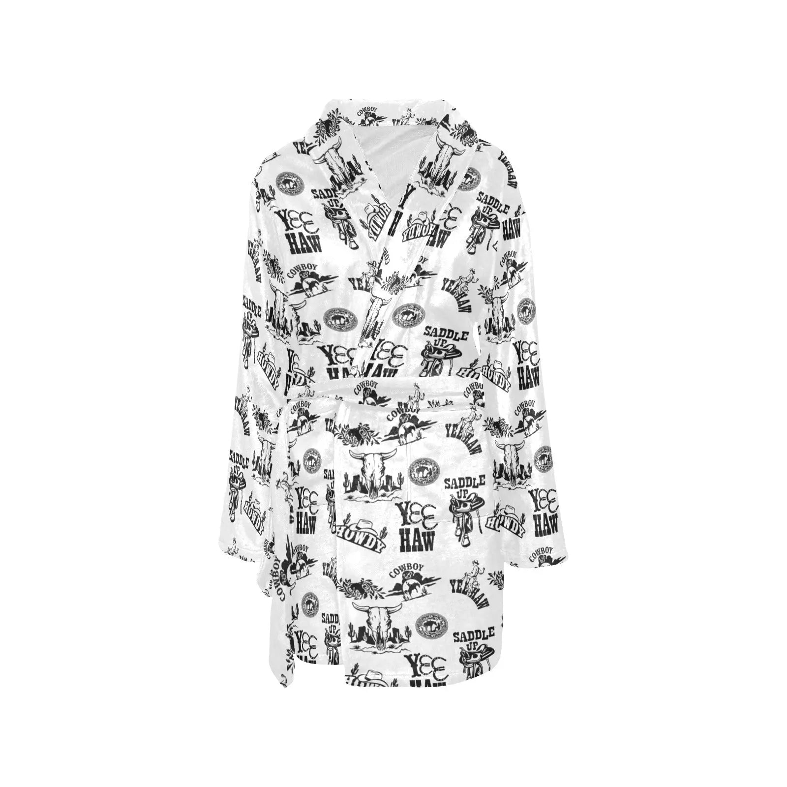Baha Ranch Cowboy Print Women's Western Bath Robe Baha Ranch Western Wear