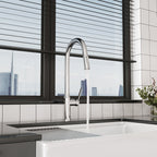 Bothwa Home 18.83' CUPC Certified Pull-down Kitchen Faucet (Brushed Nickel Finish)