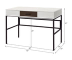 Natural and Black Writing Desk with USB Port