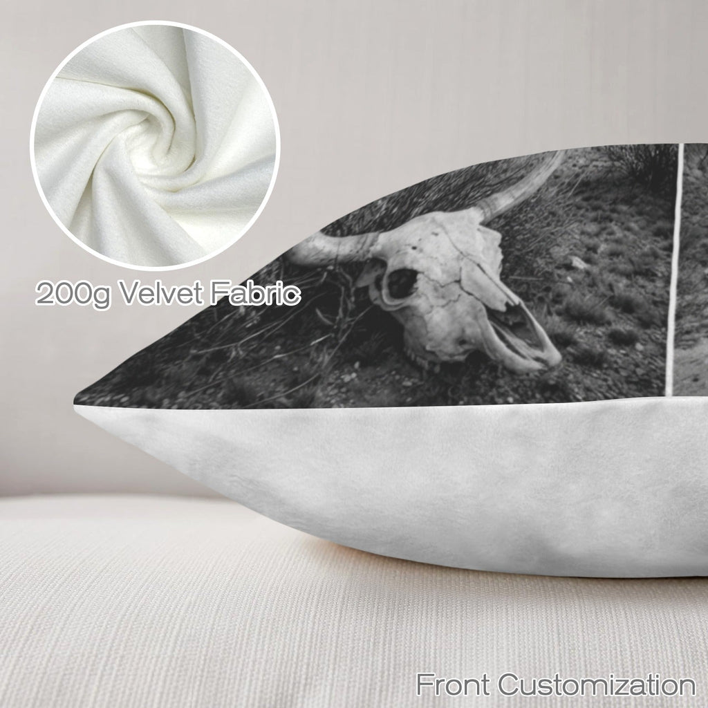 Baha Ranch Black White Desert Velvety Soft Pillow Case Made in America Baha Ranch Western Wear