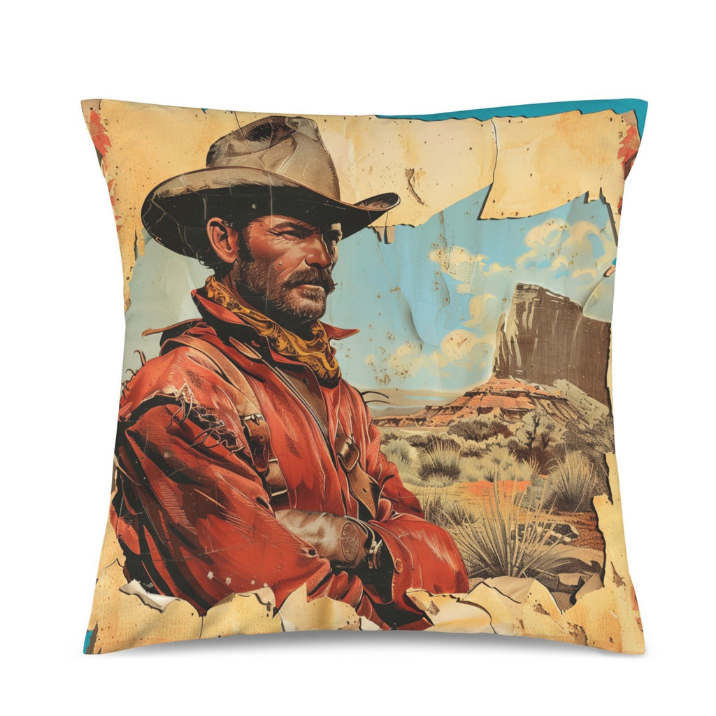 Rugged Cowboy Velvety Soft Pillow Case Made in America Baha Ranch Western Wear