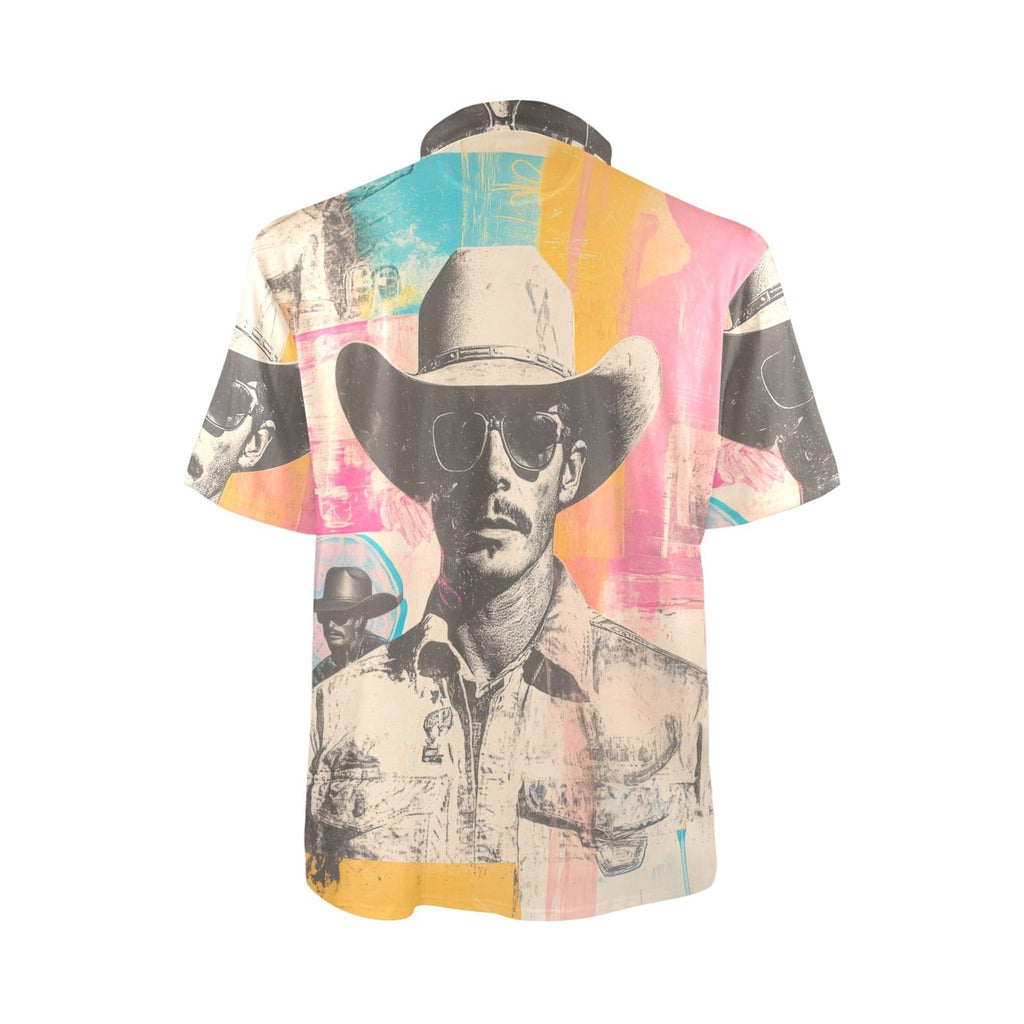 Baha Ranch Retro Pop Western Cool Cowboy Polo Shirt Baha Ranch Western Wear