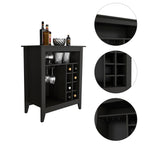 6-Bottle 1-Drawer 1-Shelf Bar Cabinet Wenge