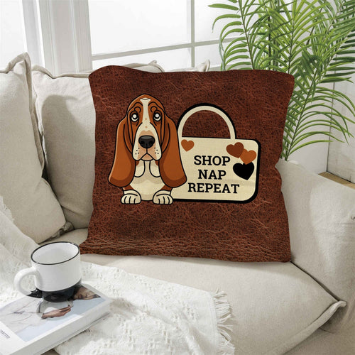 Baha Ranch Basset Hound Shop Nap Repeat Pillow Case Made in America Baha Ranch Western Wear