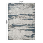 Geometrix GC_DIM1011 Gray 7 ft. 10 in. x 10 ft. 6 in. Contemporary Area Rug with Geometric 3D Effect