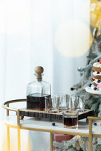 S/6 Alaine Bar Set with Mango Wood Stand