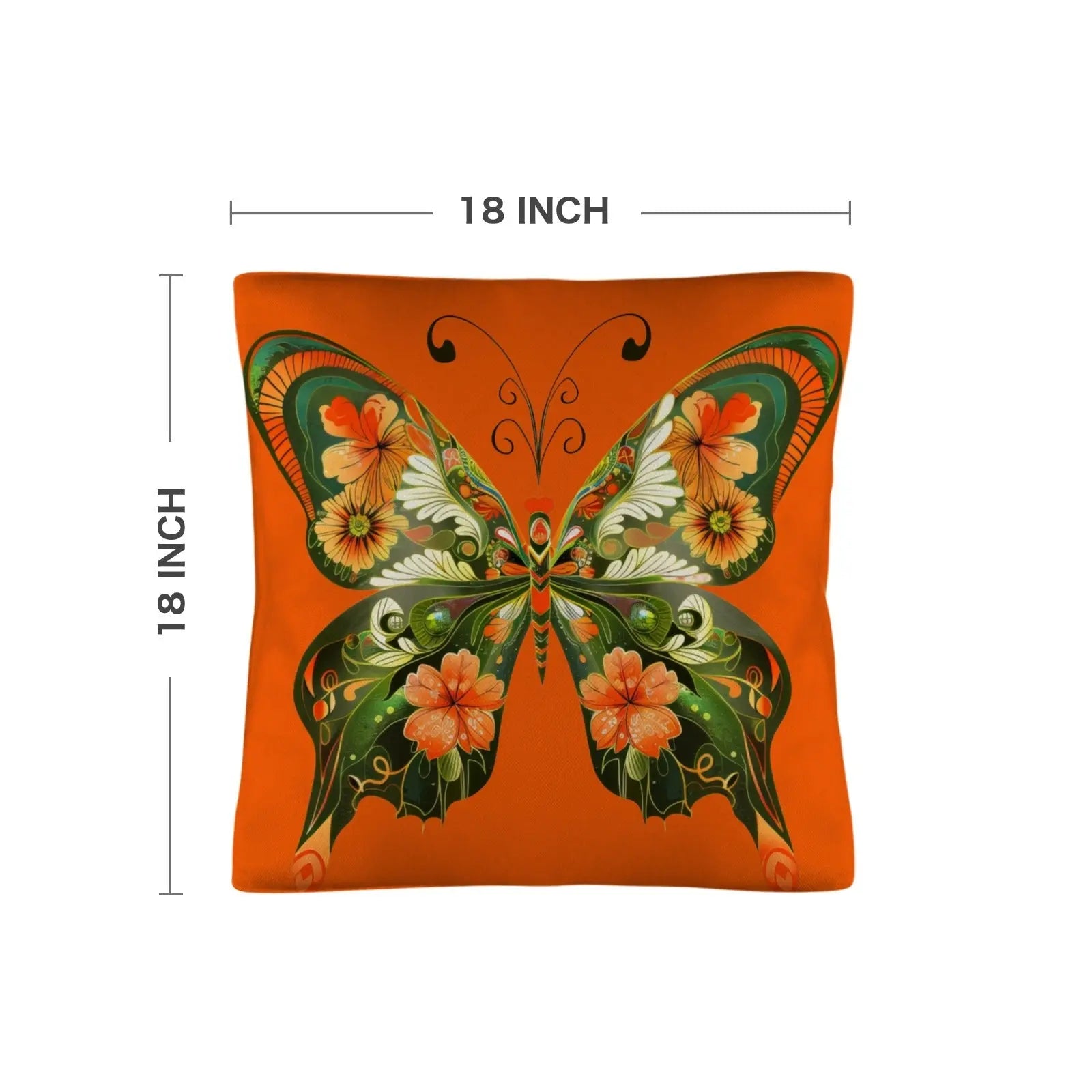 Retro Floral Butterfly Pillow Case Made in America Baha Ranch Western Wear