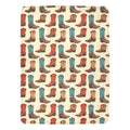 Got My Boots Western Micro Fleece Throw Blanket 60" x 80" Made in America Baha Ranch Western Wear