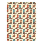 Got My Boots Western Micro Fleece Throw Blanket 60" x 80" Made in America Baha Ranch Western Wear