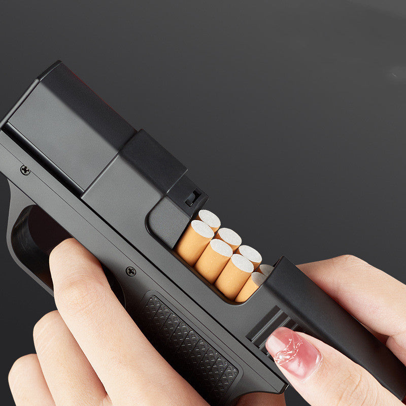 Personalized Creative Windproof Inflatable Lighter Cigarette Case Integrated