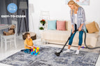 NAAR PAYAS Collection 5X7 Grey / Denim / Abstract Area Rug