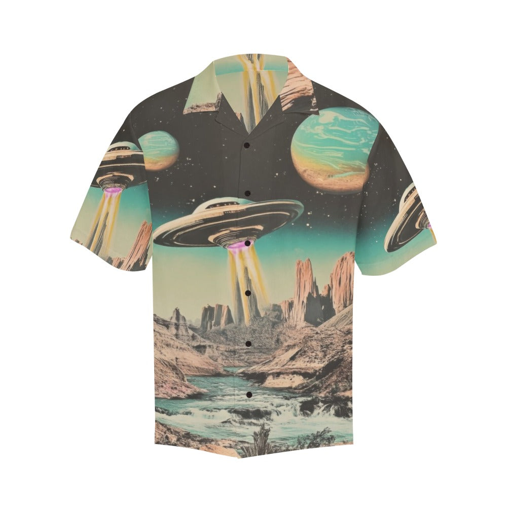 Baha Ranch Retro Pop Western Space Cowboy Camp Shirt Baha Ranch Western Wear