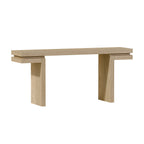66' Extra Wide Real Wood Veneered Console Table, Minimalist Sofa Table Behind Couch for Entryway, Hallway, Living Room, Home Office, Distressed Oak