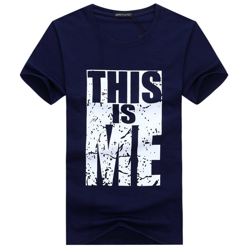 Men's  Plus Size Youth Half-Sleeved T-Shirt