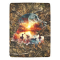 Camo Lab Ultra-Soft Micro Fleece Blanket 60" x 80" Made in America Baha Ranch Western Wear