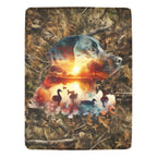 Camo Lab Ultra-Soft Micro Fleece Blanket 60" x 80" Made in America Baha Ranch Western Wear