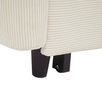 Modern Convertible Pull-out Sofa Bed with USB Ports and Pillows, Beige Corduroy, 57.48 inches
