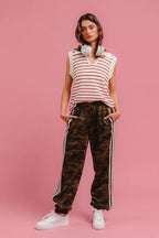 BiBi Side Lines Camouflage Track Pants