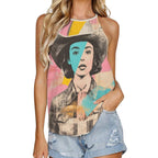 Baha Ranch Turquoise View Retro Pop Western Tank Top Baha Ranch Western Wear