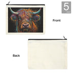 Painted Highland Cow Cosmetic Bag Pack of 5 Made in America Baha Ranch Western Wear