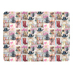 Danilo Painted Cowgirl Collage Throw Blanket 60" x 80 Made in America Baha Ranch Western Wear