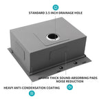 Brushed Nickel Stainless Steel Drop-in Kitchen Sink with Ledge Workstation, 33x22 Inch, 16 Gauge