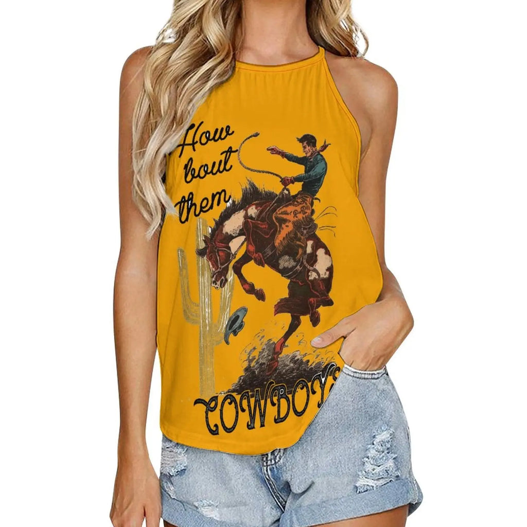 How Bout Them Cowboys Vintage Western Tank Top Baha Ranch Western Wear