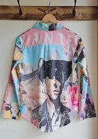 Baha Ranch Pop Western Wanted Button Up Blouse Baha Ranch Western Wear
