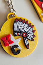 Set of 3 3D Print Chiefs Arrowhead Kc Kansas City Football Keychains Made in America Baha Ranch Western Wear