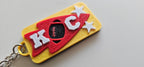 Set of 3 3D Print Chiefs Arrowhead Kc Kansas City Football Keychains Made in America Baha Ranch Western Wear