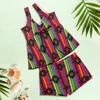 Baha Ranch Neon Aztec Tankini & Boy Shorts Swim Set Baha Ranch Western Wear