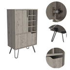 Sheffield L Bar C, Two Cabinet, Hairpin Legs, Eight Cubbies For liquor