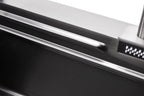Waterfall Kitchen Sink, Stainless Steel Single Bowl in Black, Multifunctional Workstation with Flying-rain Faucet and Cutting Board, 30×18″ Stainless Steel Single Bowl Sink, LS-SSBL05