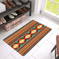 Orange Aztec Floor Mat 30" x 18" Made in America Baha Ranch Western Wear