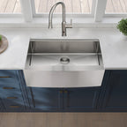 33x22x10'Farmhouse Apron Single Bowl Stainless Steel Kitchen Sink with Workstation