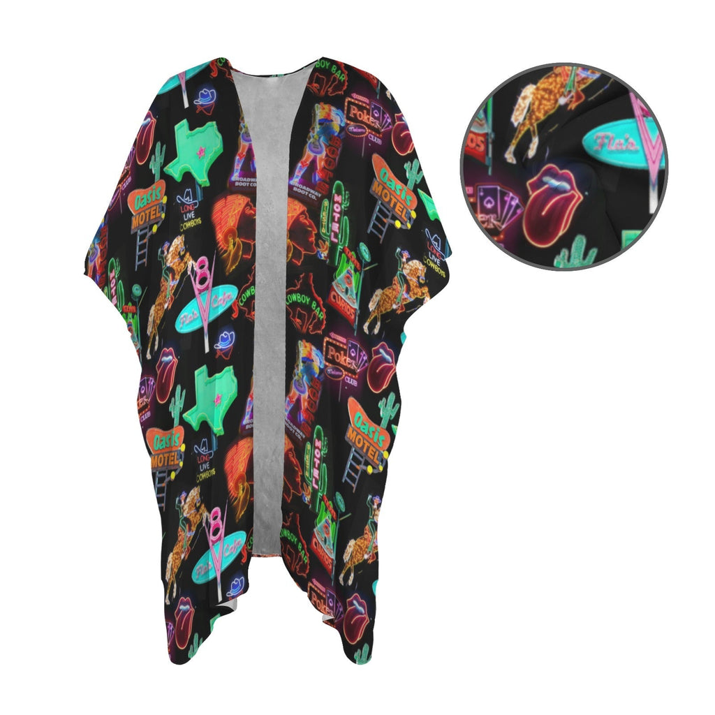 Baha Ranch Neon Vegas Duster Kimono Coverup Baha Ranch Western Wear