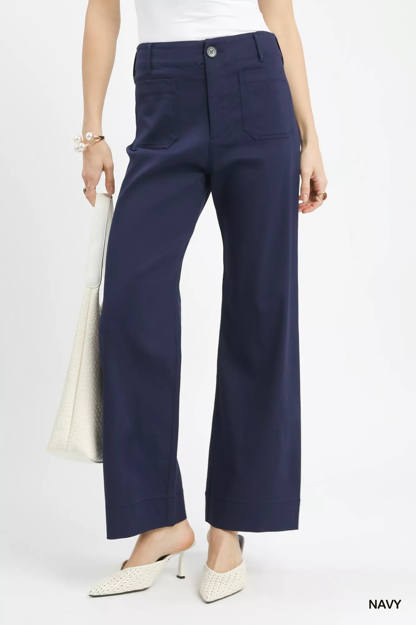Umgee Button Stretched Pants