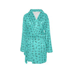 Turquoise Cattle Brands Women's Western Bath Robe Baha Ranch Western Wear