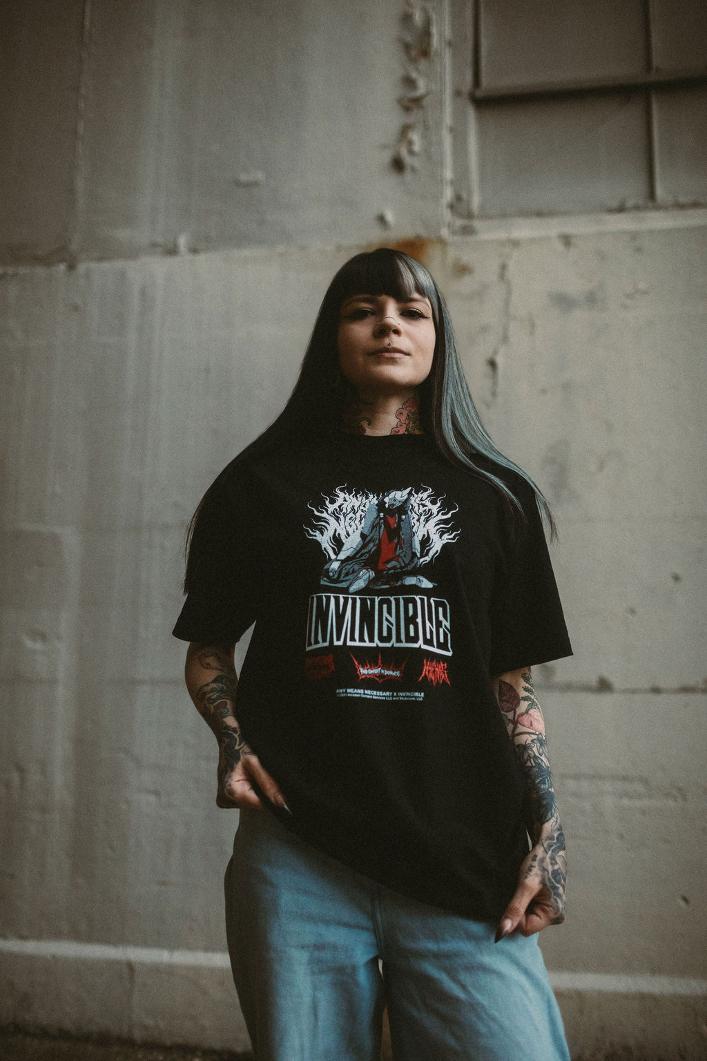 Neck Snap T-Shirt