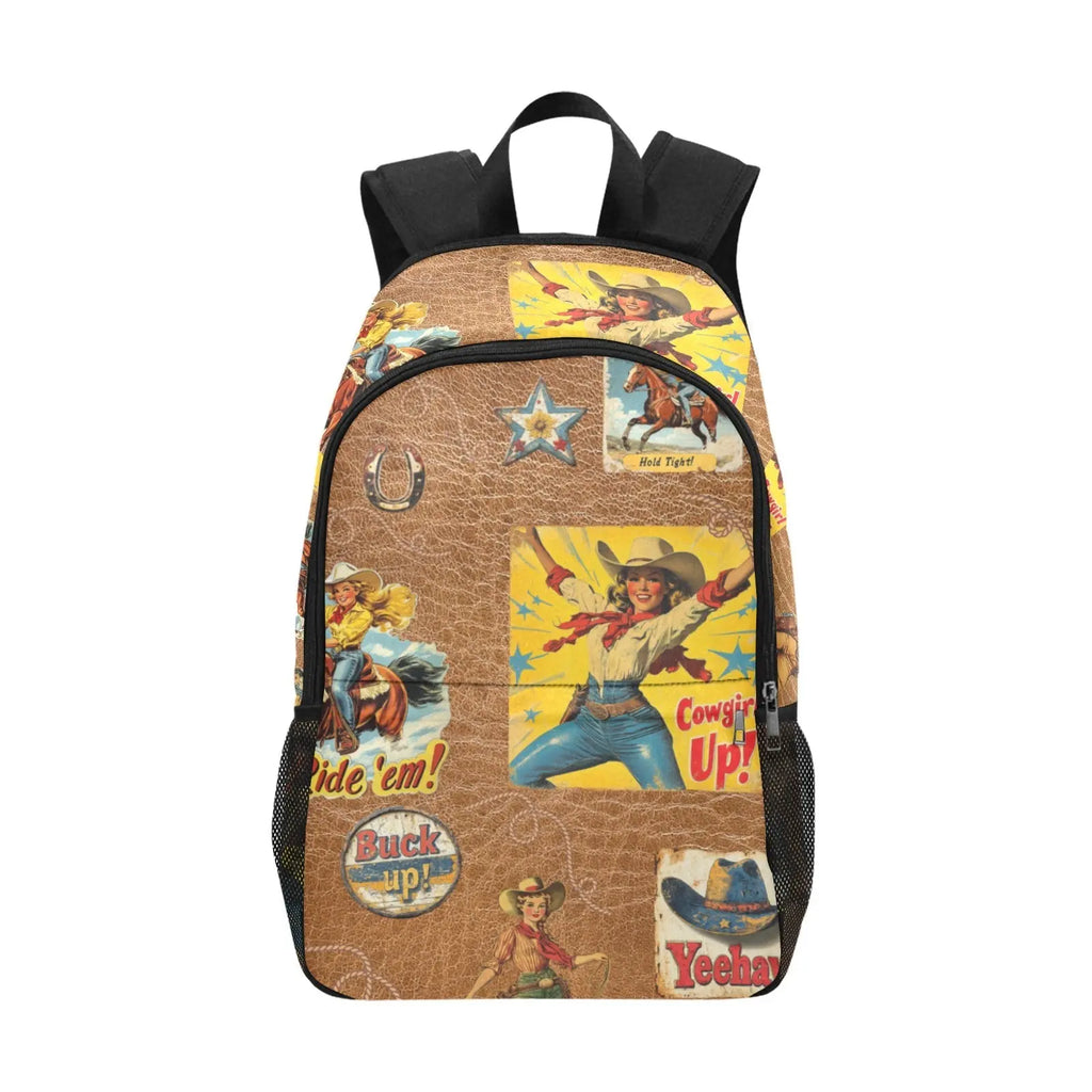 Vintage Cowgirl Collage Backpack Baha Ranch Western Wear