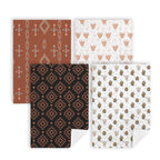 Baha Ranch Highlands Southwest Set of 4 Kitchen Dish Towels Made in America Baha Ranch Western Wear