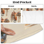 Saddle Print Window Curtain Drapes 52"x63" Made in America Baha Ranch Western Wear
